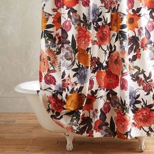 Anthropologie Floral bath/shower curtain